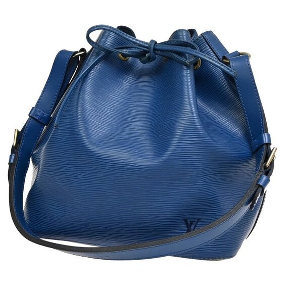 LOUIS VUITTON Petit Noe Drawstring Shoulder Bag Epi Leather Blue M44105 - Picture 1 of 15